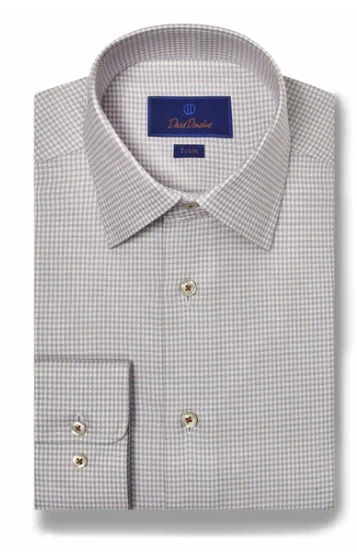 Sky & Dune Twill Check Dress Shirt Trim